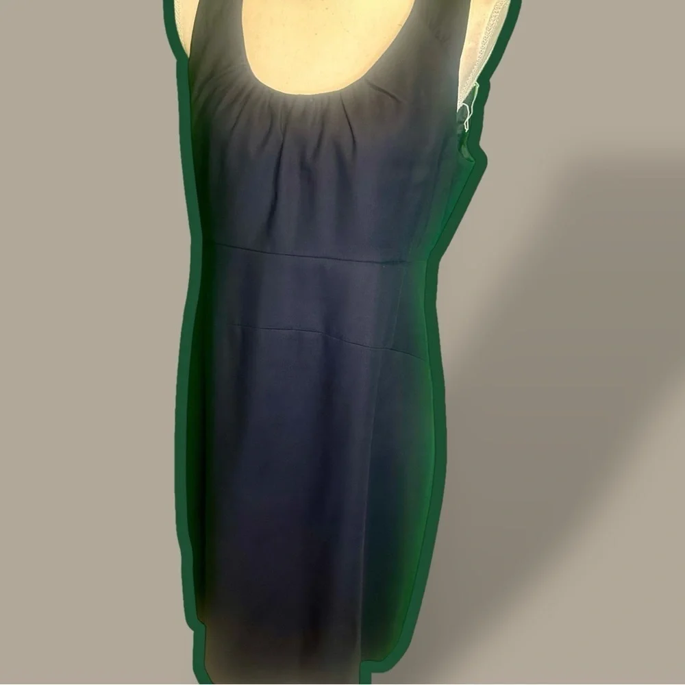 J. Crew Navy Blue ‘Allura’ Sleeveless Shift Dress in Superfine Cotton Size 8
